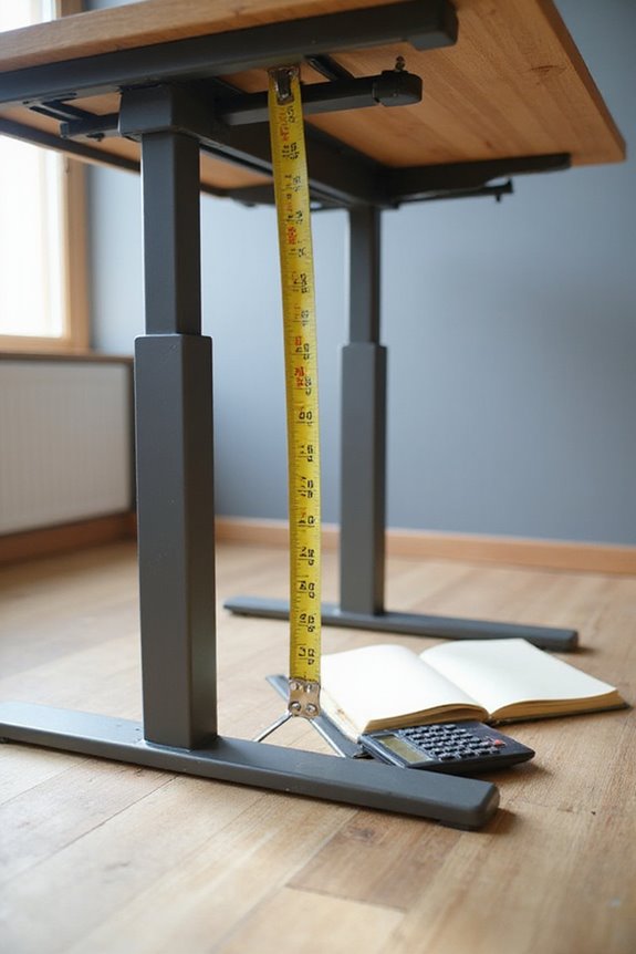 accurate standing desk measurements