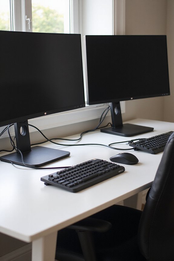 cable management simplifies workspace