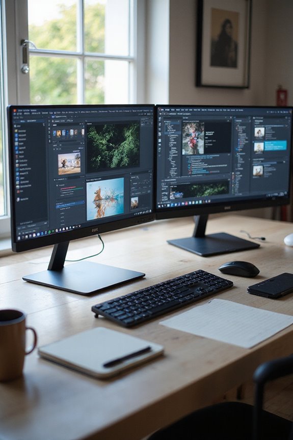 dual monitors enhance productivity