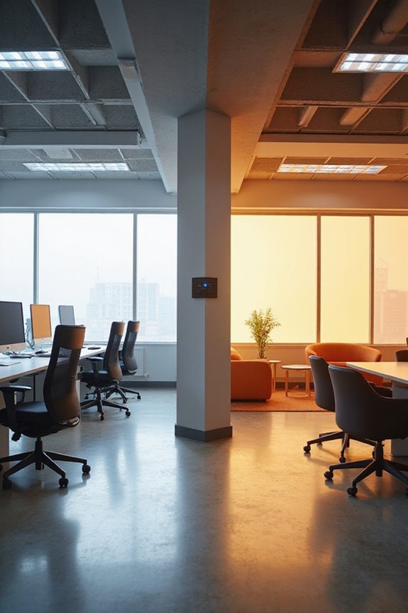dynamic office lighting adjustments