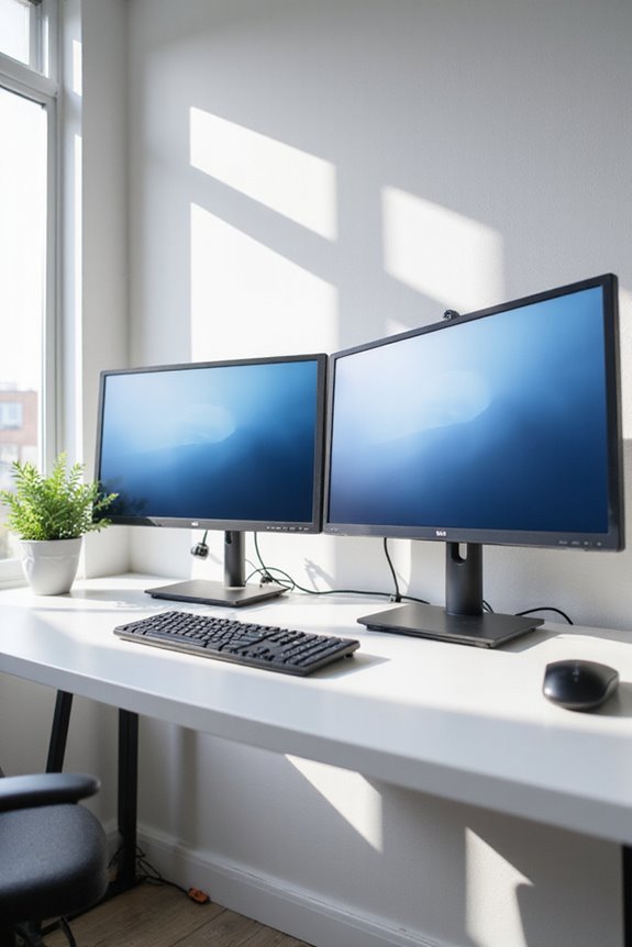 effective dual monitor workspace