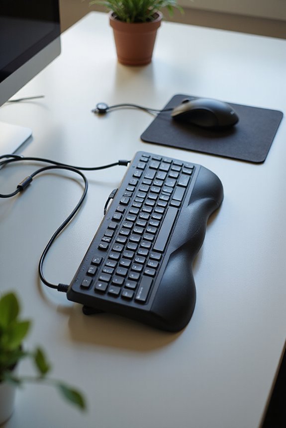 ergonomic keyboard and mouse