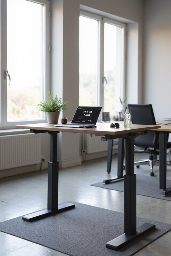 ergonomic standing desk setup