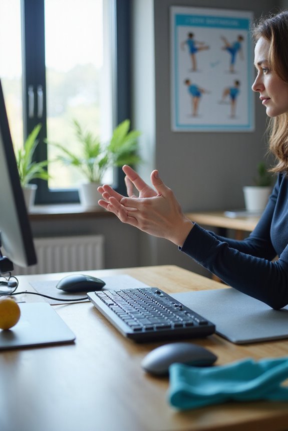 ergonomic workspace for comfort