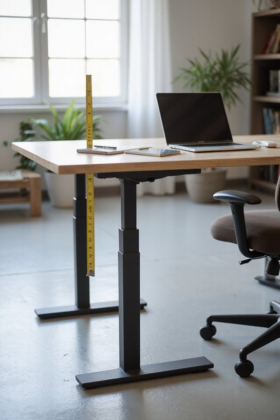 ideal desk height calculator