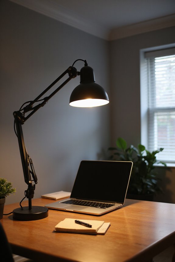 layered lighting for workspace