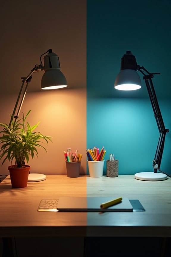 led lamps enhance workspace aesthetics