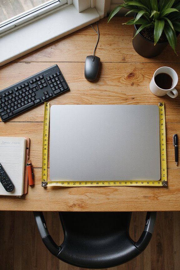 measuring desk dimensions accurately