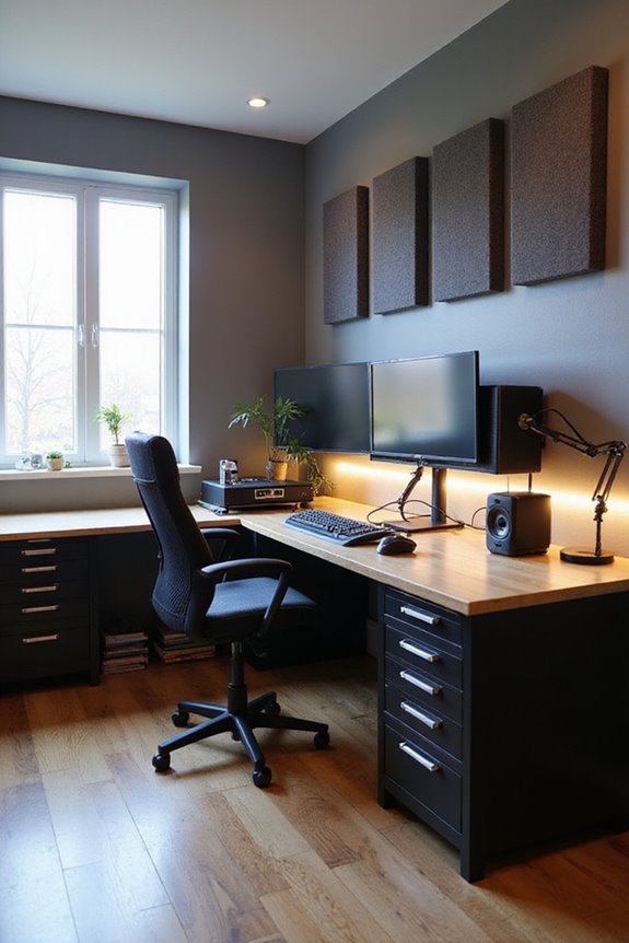 organized and comfortable workspace